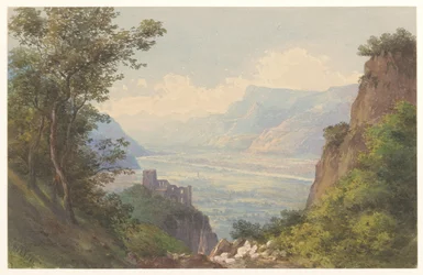 Veduta della valle di Merano in Tirolo