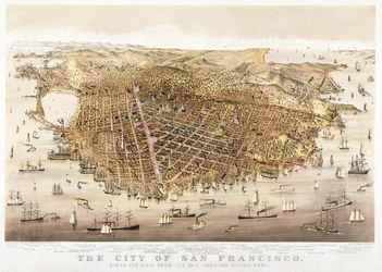 La città di San Francisco, vista a volo d