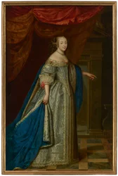 Ritratto di donna, a figura intera, tradizionalmente identificato come Henrietta Maria, regina d