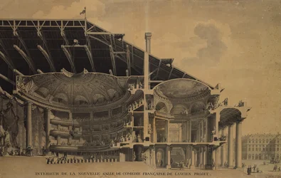 Interno della nuova Salle de Comédie-Française nel Théâtre de l