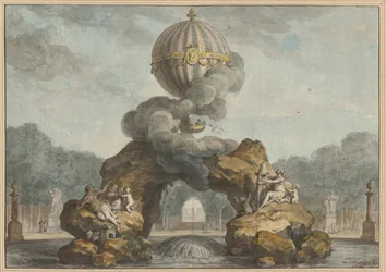 Progetto di una decorazione di fontana con una Charlière, 1783