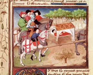 Lucano ferito da Tristano. Miniatura tratta da 