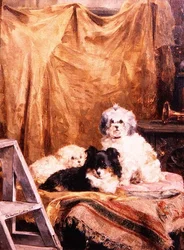Gli attori dietro le quinte, riposando tra gli atti
