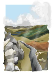 Sentiero tortuoso di montagna