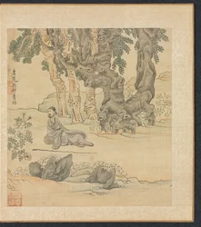 Dipinti dopo i maestri antichi: Ritratto di Zhongqing in un paesaggio, 1598-1652