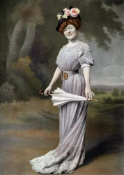 Comica francese Amelie Dieterle come Blanche nella commedia "La ponette", Parigi, foto di Cheri Rousseau dal giornale "Le Theatre" 1 agosto