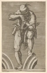 Un uomo che spara con una balestra, 1579