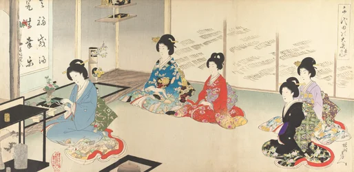Palazzo interno di Chiyoda: No.20 Composizione floreale a turno..., agosto 1895