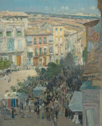 Veduta di una città del sud della Francia