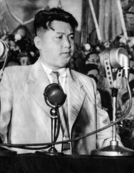 Ritratto di Kim Il Sung, presidente della Repubblica Democratica Popolare di Corea