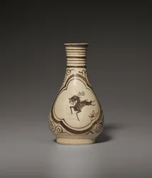 Piccolo vaso dipinto Jizhou, Dinastia Song-Yuan Meridionale