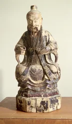 Lao-Tzu (c.604-531) che indossa la corona di un Maestro