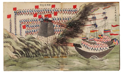 Scena di Battaglia Navale ai Forti di Dagu o Taku, Seconda Guerra dell