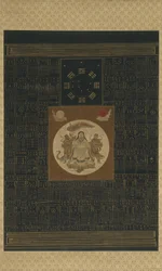 Zhenwu con gli Otto Trigrammi, il Carro del Nord e Talismani, dinastia Qing
