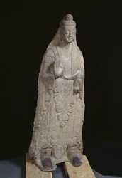 Statua del Buddha Sakyamuni, dinastia Wei settentrionale, c.386-534 (calcare)