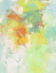 Composizione astratta, serie Organic/Garden I, 2022 (olio su tela di lino)