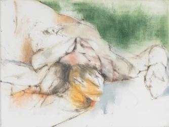 Maria, studio di pittura dal vero, 2018, (olio su tela di lino)