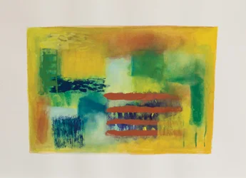 Giardino giallo II, 2003 (gouache su carta acquerellata)