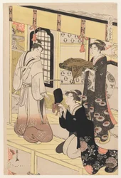 Hana no En, dalle Otto Vedute del Genji travestito, c.1790