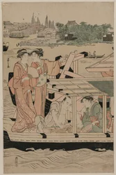 Festa in barca sul fiume Sumida
