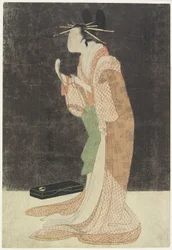 Misayama della casa Cho_jiya che va a letto, c. 1796-1797