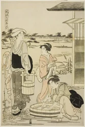Ono no Komachi che Lava il Quaderno, dalla serie Le Sette Komachi alla Moda