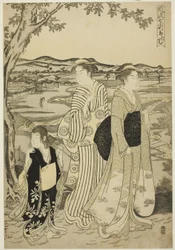 Pappagallo Komachi, dalla serie Le sette Komachi alla moda (Furyu nana Komachi), c.1788