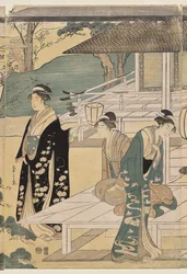 Il capitolo Matsukaze del racconto di Genji (dalla serie Il racconto di Genji in abito moderno elegante)