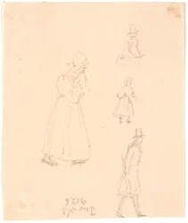 Quattro schizzi di figure