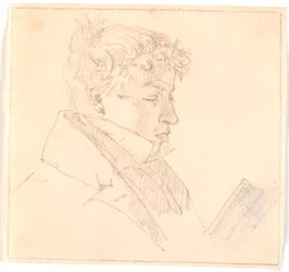 Læssende ung mand, kunstnerens ældste broder, pastor Carl Adolf Købke (1804-1840) ?