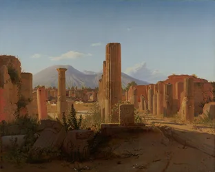 Il Foro, Pompei, con il Vesuvio in lontananza