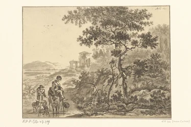 Paesaggio italianizzante con pastore