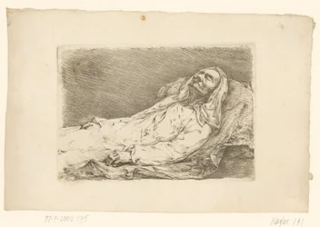 Ritratto di Christian Bernhard Rode sul letto di morte