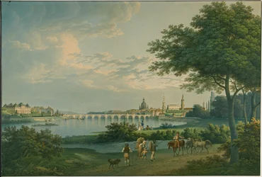 Vista su Dresda