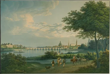 Vista su Dresda