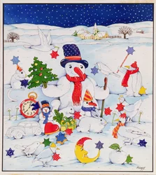 Pupazzo di neve e amici