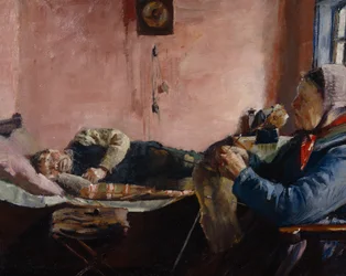 Interno di una casa di pescatori a Skagen