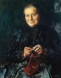 Moglie che lavora a maglia (pittura)