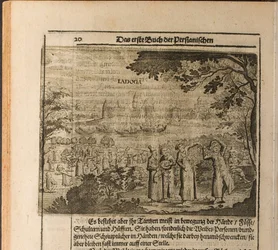 La fortezza di Staraya Ladoga Illustrazione da Viaggi al Gran Duca di Moscovia e al Re
