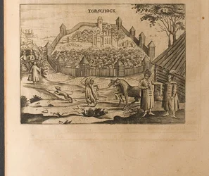 Toržok, illustrazione da Viaggi presso il Granduca di Moscovia e il re di Persia di Adam Olearius