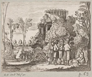 Illustrazione per Adam Olearius, “Persianischer Rosenthal von einem Sinnreichen Poeten Schich Saadi”, Schleswig 1660