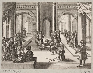 Illustrazione per Adam Olearius, "Persianischer Rosenthal von einem Sinnreichen Poeten Schich Saadi [...]", Schleswig 1660