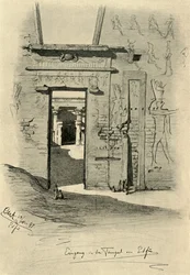 Ingresso al Tempio di Edfu, Egitto, 1898