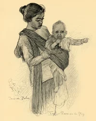 Tata giavanese con bambino europeo, Magalang