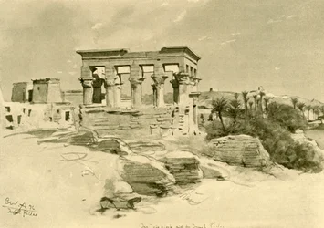 Il tempio di Iside e il chiosco di Traiano sull