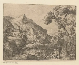 Paesaggio arcadico di montagna