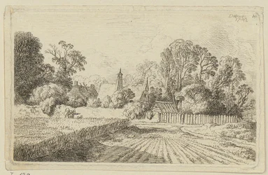 Un sentiero accanto a un campo di grano