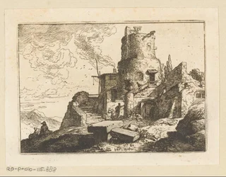Paesaggio con torre di vedetta