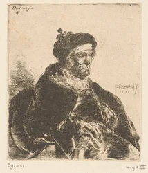 Donna anziana seduta