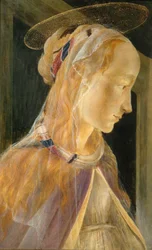 Testa della Maddalena (dopo Sandro Botticelli) (tempera su tavola)